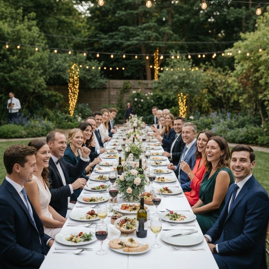 Garden wedding reception