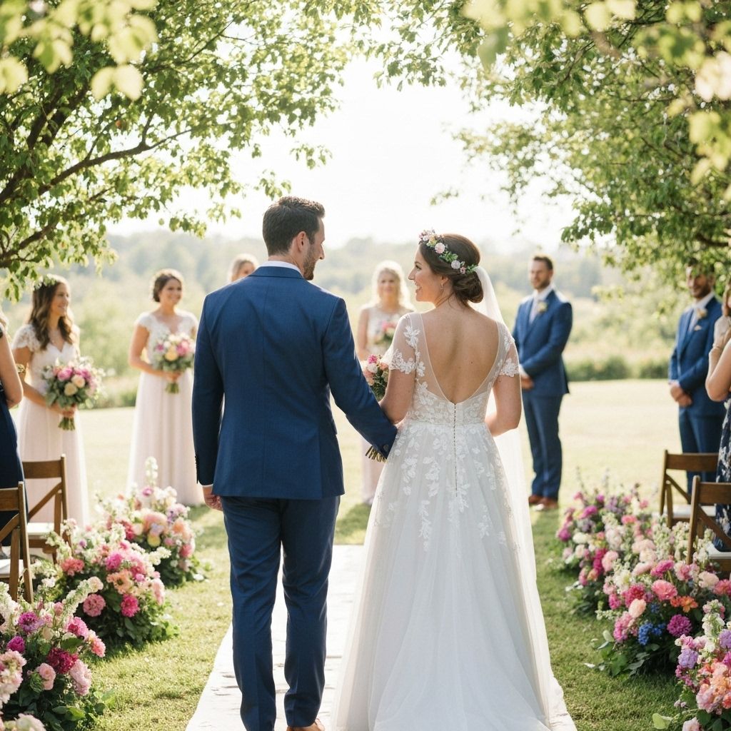 Outdoor wedding ceremony